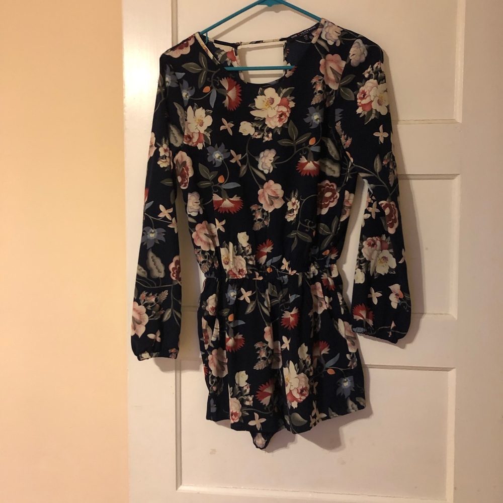floral long sleeved romper